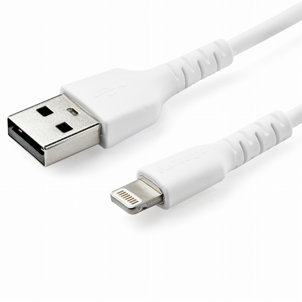 ライトニングケーブル1mホワイトAppleMFi認証iPhone充電ケーブル高耐久性Lightning-USBケーブル