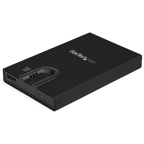 外付け2.5インチHDD/SSDケース指紋認証機能SATA対応ハードディスクケースUSB-C/USB-A対応機器と接続