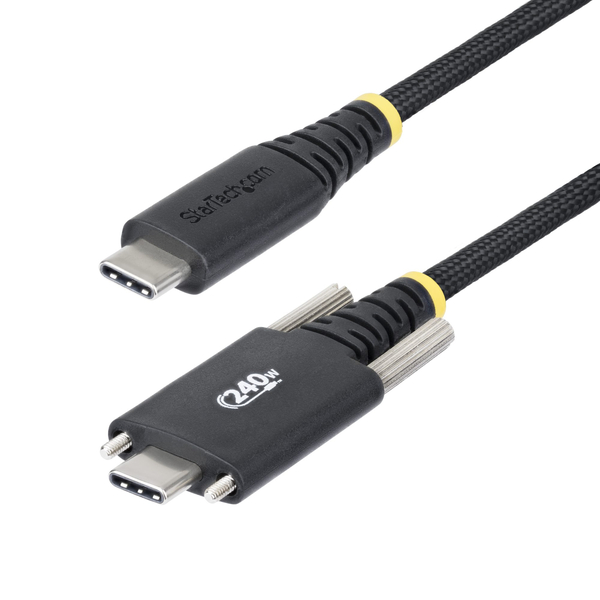 USB-Cケーブル/パネルマウント/3m/USB 2.0/Type-C/240W 5A PD/USB-IF/高速充電