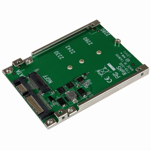 M.2SSD-2.5インチSATA変換アダプタオープンフレーム筐体(高さ7mm)