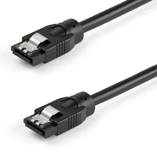 SATAラウンドケーブル30cmラッチ付きシリアルATAケーブル6Gbps対応