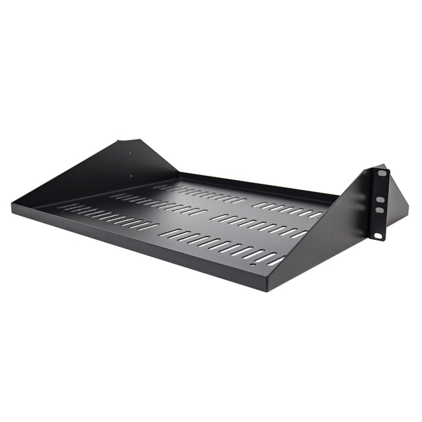 サーバーラック棚板/2U/19インチラック対応/放熱スリット付き/奥行35.6cm/耐荷重91kg/ラックアクセサリー