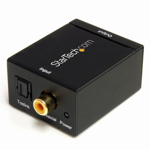 デジタル(光&同軸)-アナログオーディオコンバーター変換器入力:Toslink/デジタルコアキシャル出力:コンポジット(RCA)