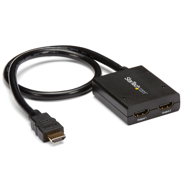 2出力対応4KHDMI分配器スプリッターUSBバスパワー/ACアダプタ対応4K30Hz