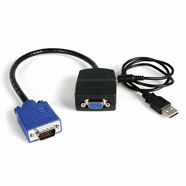 2ポートVGAディスプレイ分配器2xVGA/アナログRGBスプリッタ/SplitterUSBバスパワー供給1xVGA(D-Sub15ピン)オス-2xVGA(D-Sub15ピン)メス2048x1536