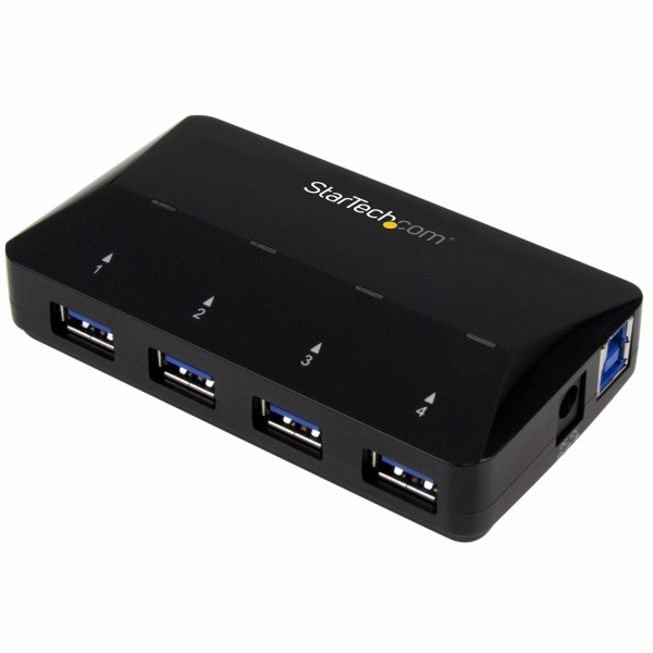 4ポートUSB3.0ハブ2.4A(アンペア)急速充電専用ポートx1搭載USBバッテリ充電(BC)仕様1.2準拠