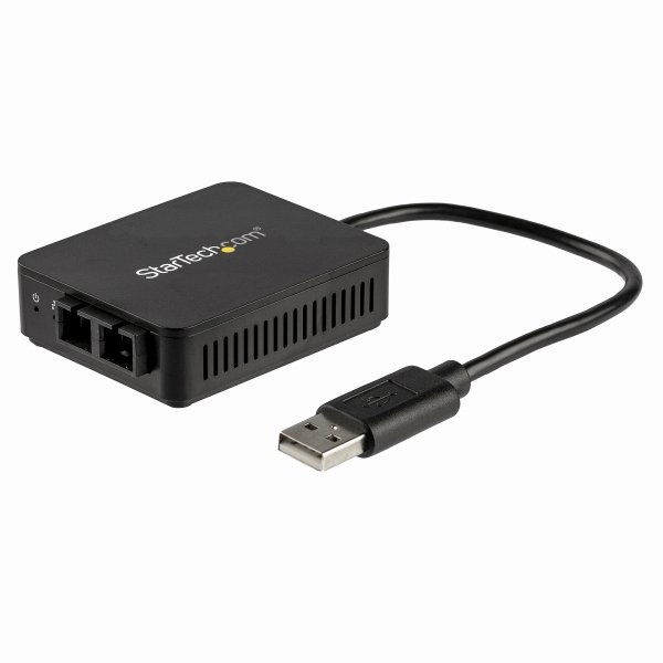 USB 2.0 - 光ファイバー変換アダプタ 100Base-FX 2芯SCコネクタ マルチモード Windows/ Mac/ Linux対応 USBネットワークアダプタ