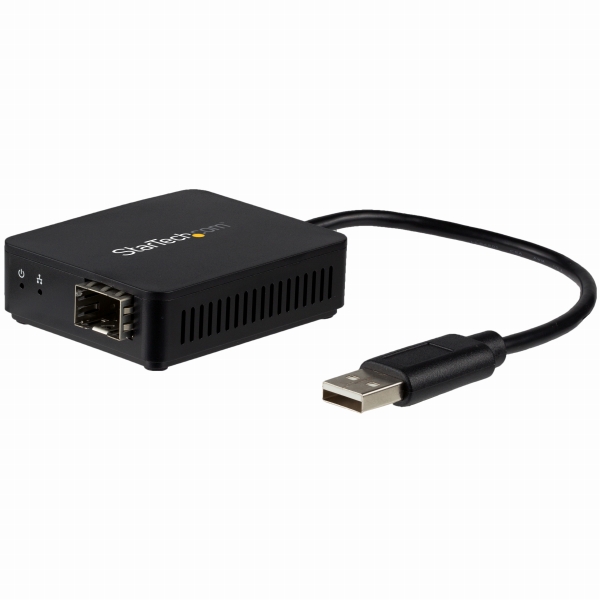 USB 2.0 - 光ファイバー変換アダプタ オープンSFP 100Mbps Windows/ Mac/ Linux対応 USBネットワークアダプタ