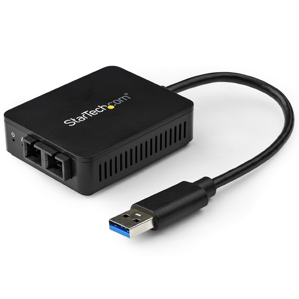 USB 3.0 - 光ファイバー変換アダプタ 1000Base-SX 2芯SCコネクタ マルチモード Windows/ Mac/ Linux対応 USBネットワークアダプタ