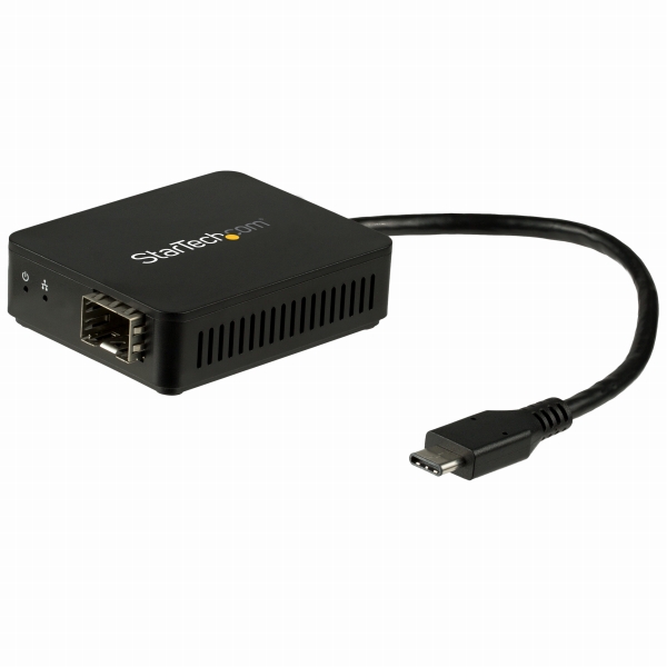 USB-C - 光ファイバー変換アダプタ オープンSFP 1000Base-SX/LX Windows/ Mac/ Linux対応 USBネットワークアダプタ