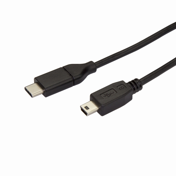 USB-C-USBmini-BケーブルUSBType-C(オス)/USBミニB(オス)2mUSB2.0ケーブル