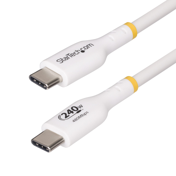USB-C充電ケーブル/1m/USB 2.0/240W/PD 3.1 EPR/USB-IF/ホワイト/急速 高速充電