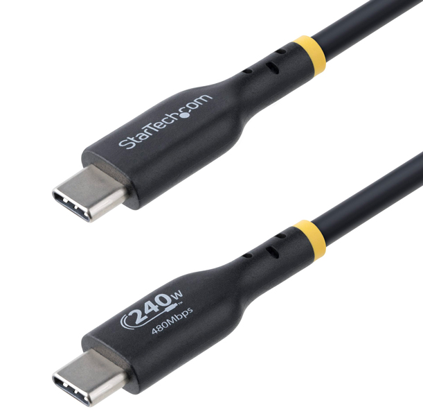 USB-C充電ケーブル/4m/USB 2.0/240W/PD 3.1 EPR/USB-IF/ブラック/急速 高速充電