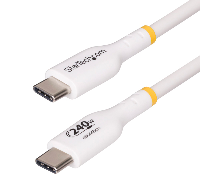 USB-C充電ケーブル/4m/USB 2.0/240W/PD 3.1 EPR/USB-IF/ホワイト/急速 高速充電