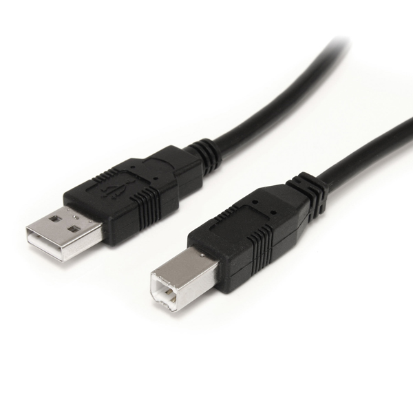 USB2.0リピーターケーブル9.1mUSB-A(オス)-USB-B(オス)480Mbpsブラック