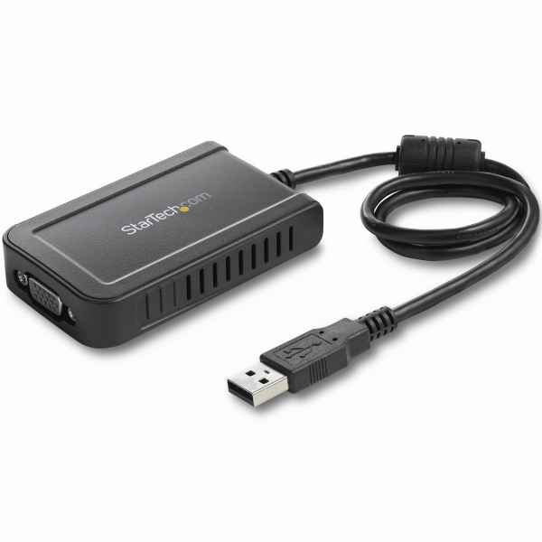 USB-VGA外付けマルチディスプレイアダプタUSB2.0Aオス-VGA/アナログRGB(高密度D-Sub15ピン)メスグラフィック変換アダプタ1920x1200