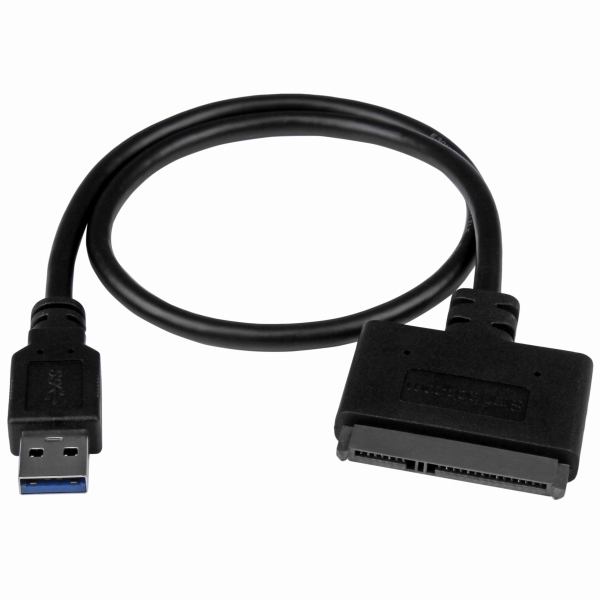 2.5インチSATA-USB3.1アダプタケーブルUSB3.1Gen2(10Gbps)2.5インチSATASSD/HDD対応USBバスパワー対応