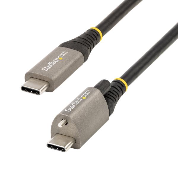 1mトップロック付きUSB-Cケーブル10Gbps/USB3.1TypeCケーブル/100W(5A)PowerDelivery&DPAltモード/シングルスクリューロック/USB-Cコード/充電・同期