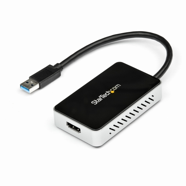 USB 3.0-HDMI変換アダプタ(USBポート x1付き) 外付けディスプレイ増設アダプタ USB 3.0 A(オス)-HDMI(メス) 1920x1200/ 1080p