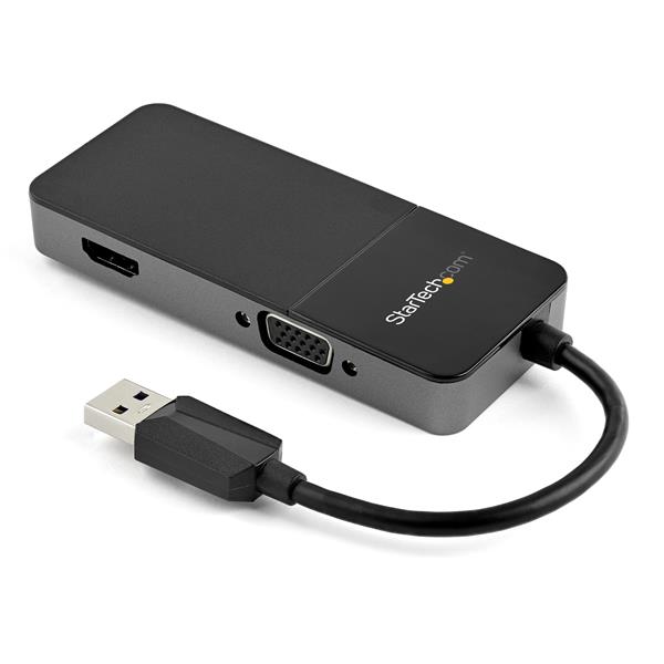 USB 3.0-HDMI/VGA 変換アダプタ 4K/30Hz対応 Mac/Windows対応 USB Type-AポートからHDMI/RGB変換