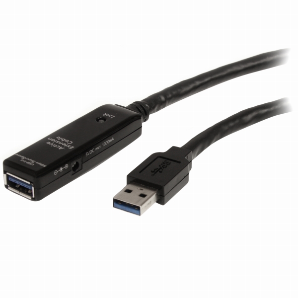 USB 3.0 アクティブ延長ケーブル 3m Type-A(オス) - Type-A(メス) USB 3.0 リピータケーブル
