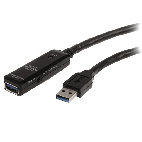 USB3.0 アクティブリピーターケーブル 5m Type-A(オス)-Type-A(メス)