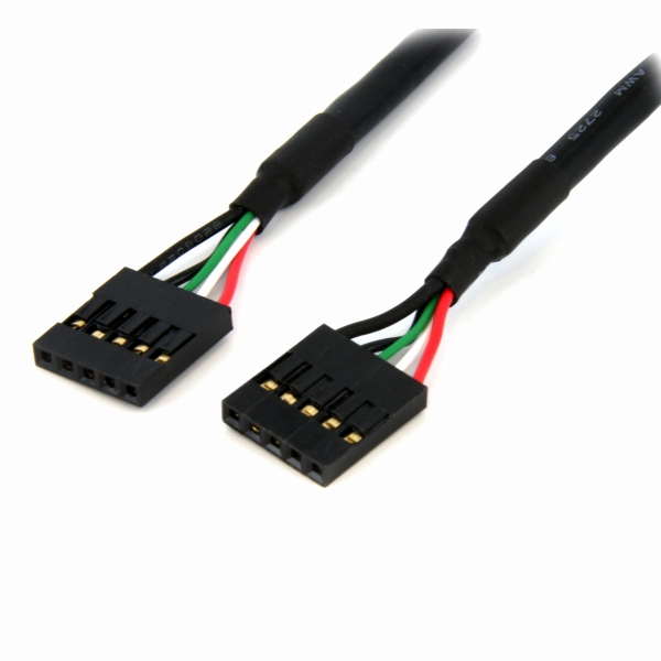 61cmケース用USB延長ケーブル5ピンUSBマザーボードヘッダーケーブルメス/メス
