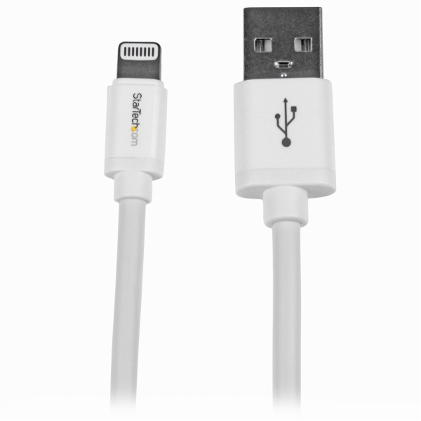 2miPhone/iPod/iPad対応AppleLightning-USBケーブルホワイトAppleMFi認証取得ライトニング8ピン(オス)-USBA(オス)充電&同期用ケーブル