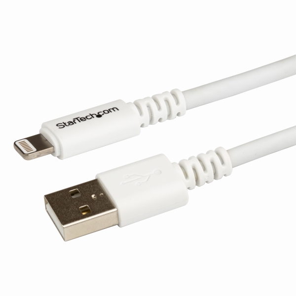 3miPhone/iPod/iPad対応AppleLightning-USBケーブルホワイトAppleMFi認証取得ライトニング8ピン(オス)-USBA(オス)充電&同期用ケーブル