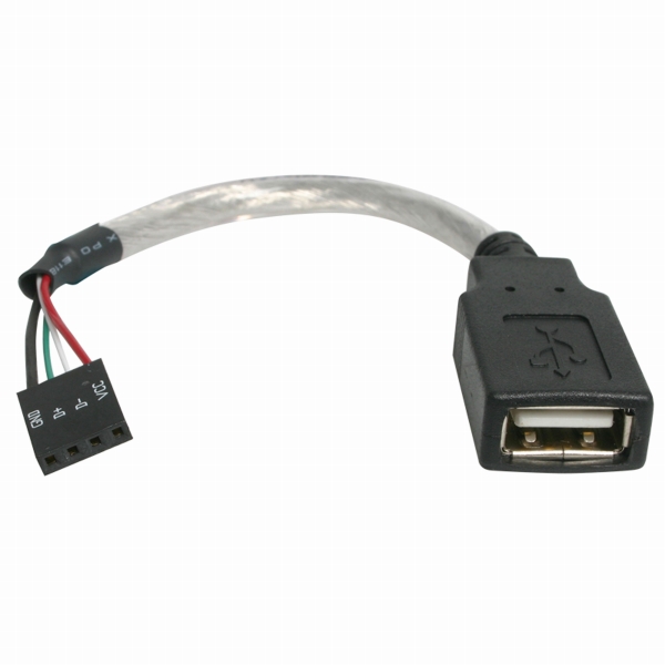 15cmPCケース/マザーボード接続用USB2.0ケーブルUSBAタイプメス-4ピンUSBマザーボードヘッダーメス