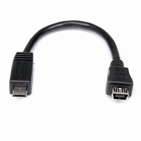 15cmMicroUSB-MiniUSB変換アダプタケーブルマイクロUSB(オス)-ミニUSB(メス)