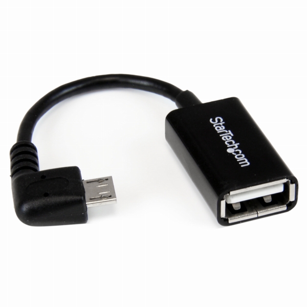 12cmL型MicroUSB-USBOTG変換アダプタマイクロUSBホストケーブルUSBAタイプメスーUSBMicro-Bタイプオス