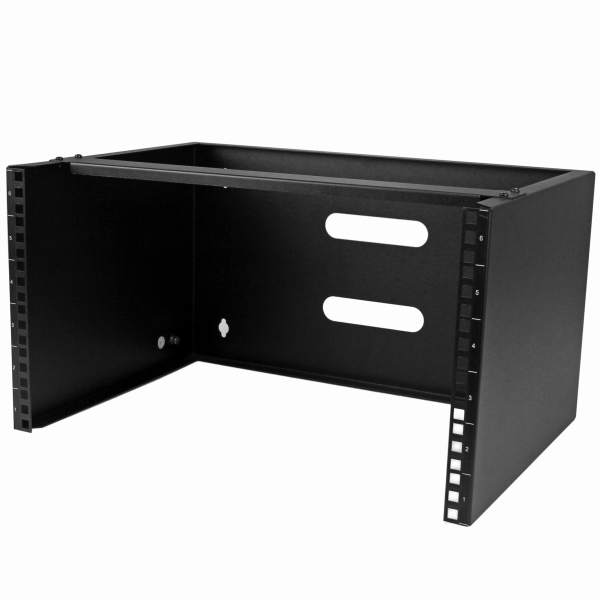 壁掛けパッチパネル用ラック型ブラケット(19インチ/6U/奥行き12インチ) ネットワーク/ラックマウント機器にも対応 耐荷重20kg