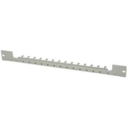 1Uケーブルエントリーパネル ホワイトグレイ