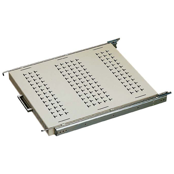 ストッパー付スライドレール棚