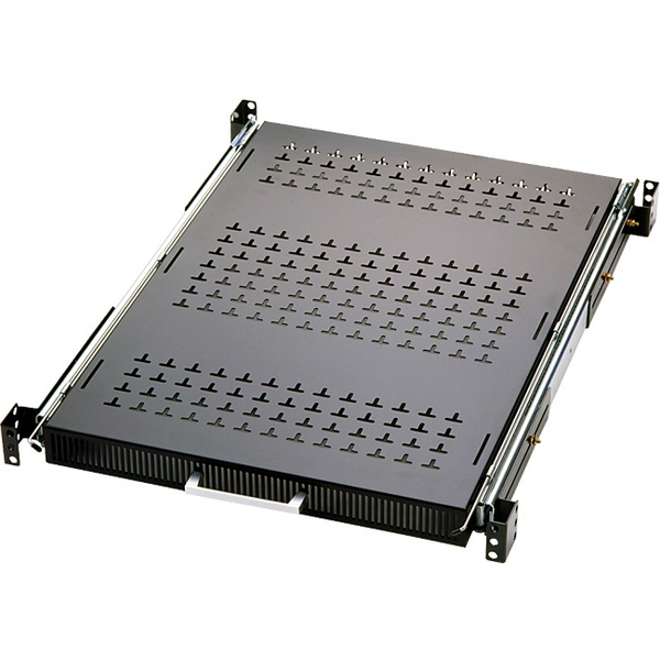 ストッパー付スライドレール棚