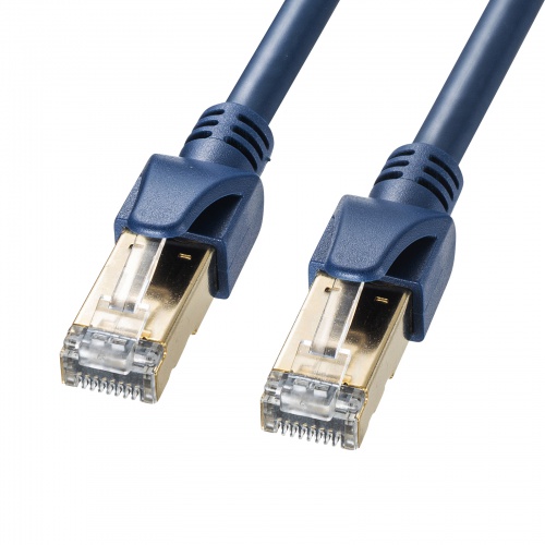 カテゴリ6A SFTPハンダ産業用LANケーブル（ネイビーブルー・15m）