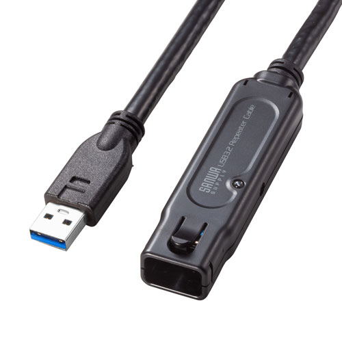 USB3.2アクティブリピーターケーブル 15m（抜け止めロック機構付き）
