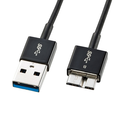 USB3.0マイクロケーブル（A-MicroB） 0.5m 超ごく細