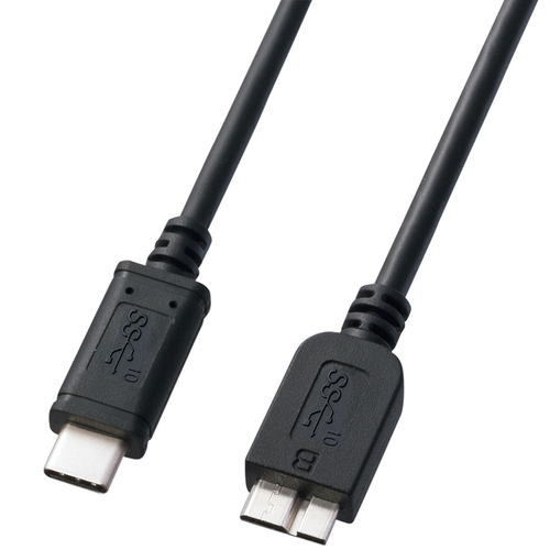 USB3.1 Gen2 Type C-microBケーブル（1m・ブラック）