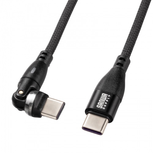 USB2.0 Type-Cコネクタ540°回転ケーブル（PD100W・1.8m）