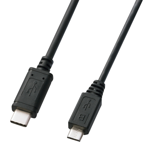 USB2.0 Type C-microBケーブル（1m・ブラック）