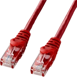 カテゴリ6 UTP LANケーブル（バルク品・1m・レッド）