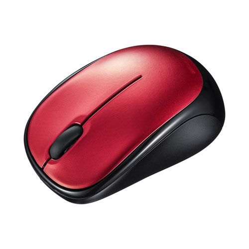 静音BluetoothブルーLEDマウス（レッド）