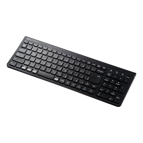 Bluetoothスリムキーボード（テンキー付き・ブラック）