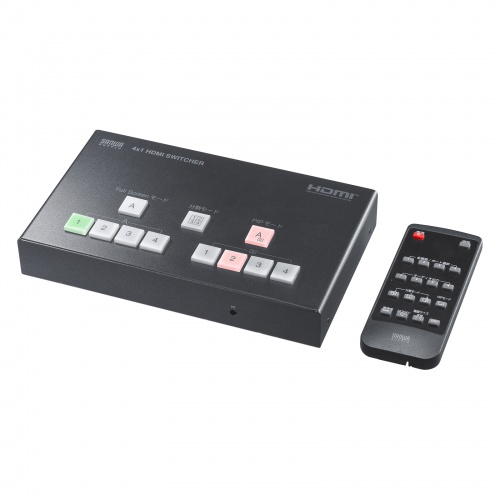 4入力1出力HDMIスイッチャー（4K対応/画面分割/キャプチャ機能付き）