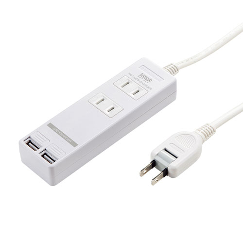 USBシャッター付きタップ（2P・2個口・3m）
