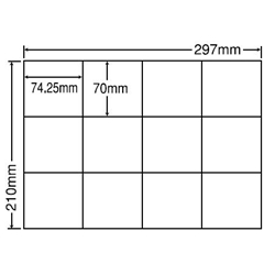 シートカットラベル A4版 12面付(1ケース500シート)