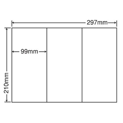 シートカットラベル A4版 3面付(1ケース500シート)