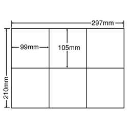 シートカットラベル A4版 6面付(1ケース500シート)